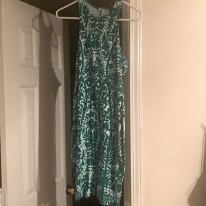 H&M Green Foliage Print Dress